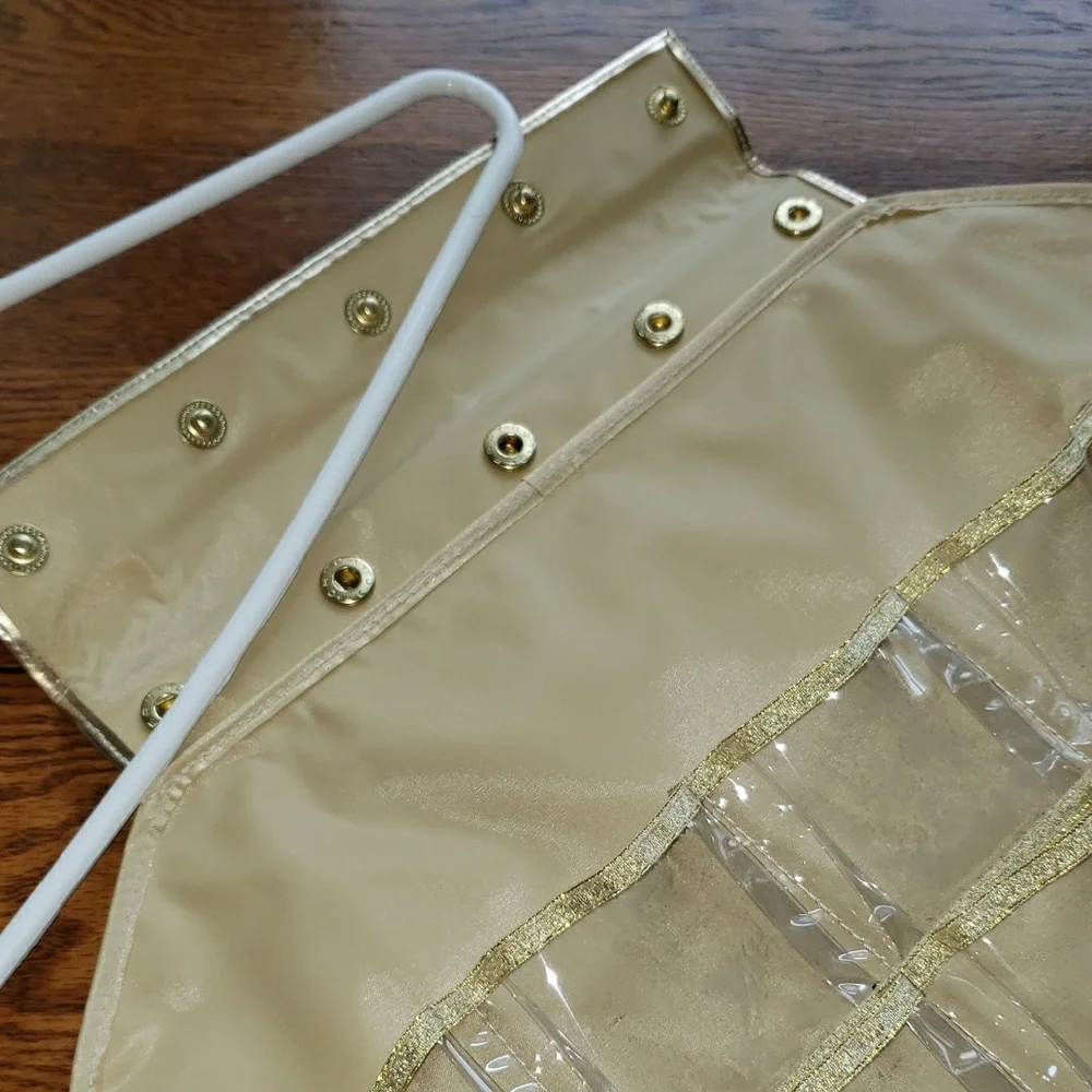 Jewelry Organizer- Gold Hanging Double Sided (66 Pockets) By Lilian Vernon